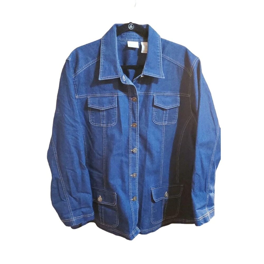 Vintage Erika Woman Denim Jean Stylish Jacket, 2X